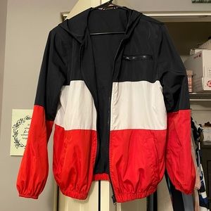 Red, White, and Blue Zip Up Jacket!
